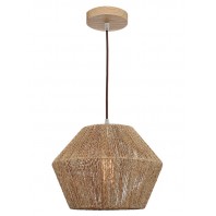 Cougar-Cassie 60W E.S.1lt - Natural Thread Shade Small / Large Pendant Light